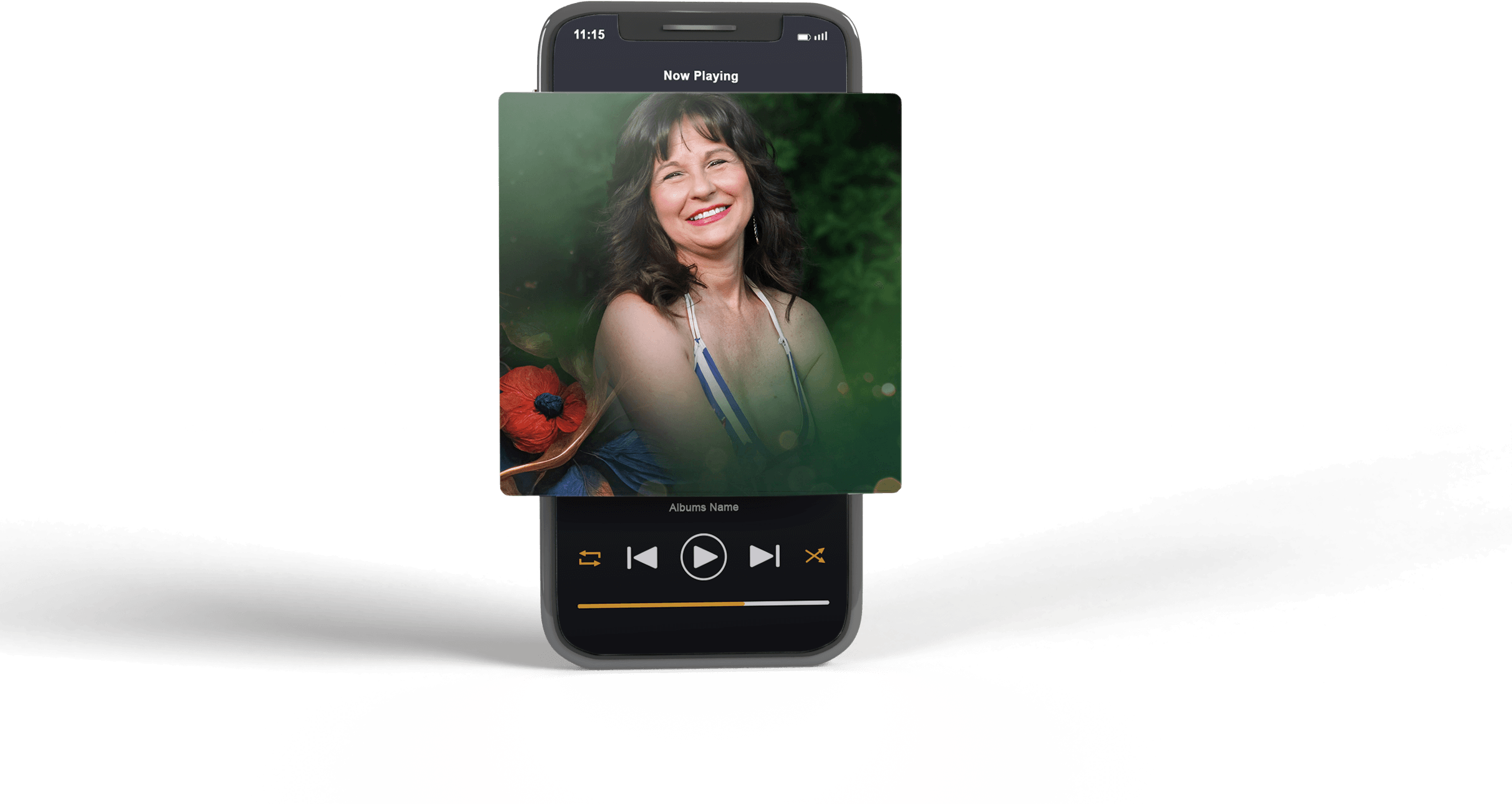 Meditation Gift from Ariana Zariah, the founder of Namaste Healing Arts. An image of a phone and Ariana combined.