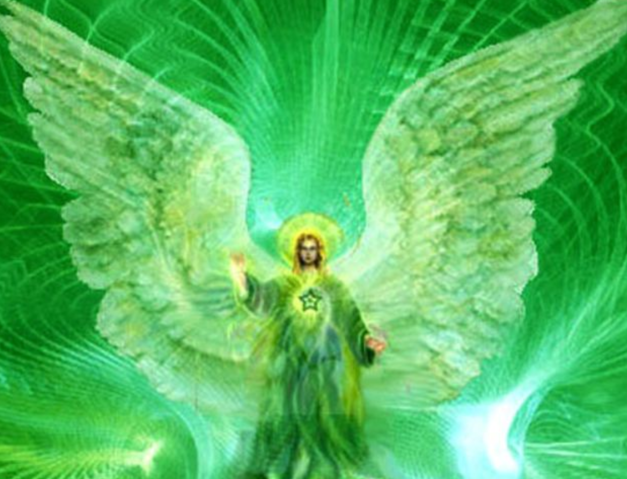 Arch Angel Raphael Surrounded by Green light