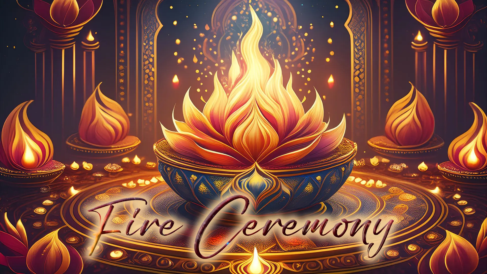 Fire Ceremony concept image for background